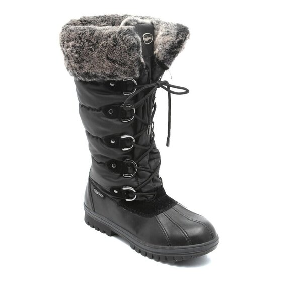 Aquatherm CANUK Black Waterproof Winter Boots Faux Fur Lined Thinsulate Outdoors - Picture 12 of 12